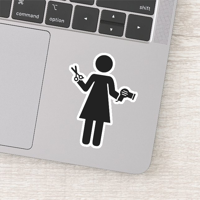 Hairdresser Symbol Sticker (Detail)