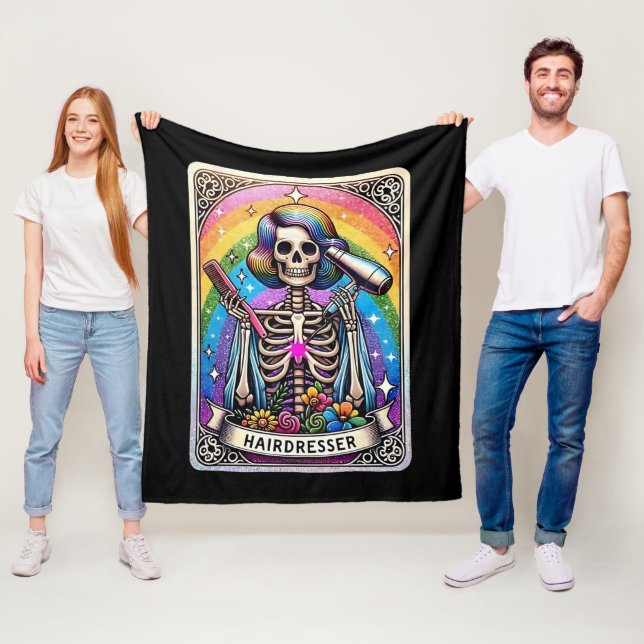 Hairdresser Tarot Card Collection Fleece Blanket (In Situ)
