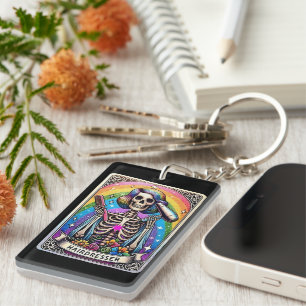 Hairdresser Tarot Card Collection Keychain