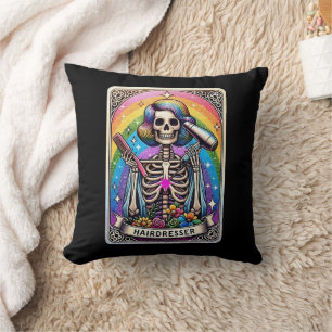 Hairdresser Tarot Card Collection Throw Pillow