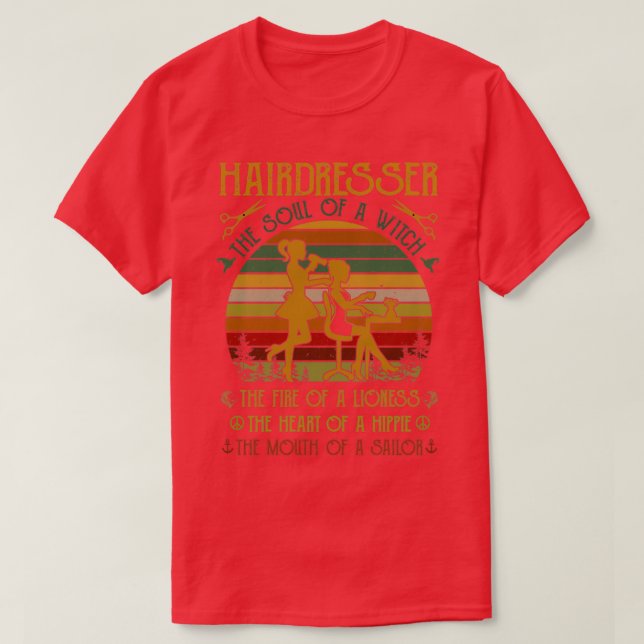 Hairdresser The Soul Of A Witch T-Shirt (Design Front)