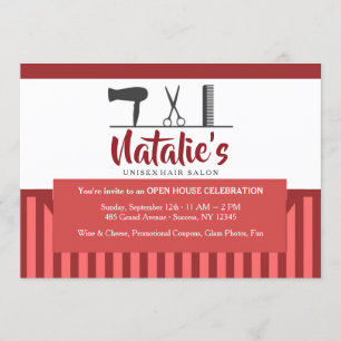 Hairdresser Tools Invitation