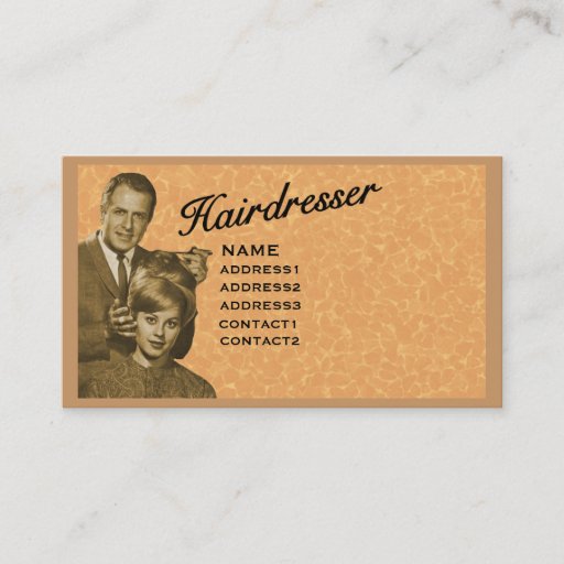 Customizable HAIRDRESSER - VERY PROFESSIONAL PROFILE (3A) BUSINESS CARDS