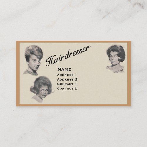 HAIRDRESSER - VERY PROFESSIONAL PROFILE CARD 1 BUSINESS CARDS