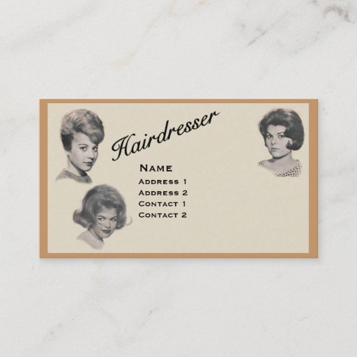 Customizable HAIRDRESSER - VERY PROFESSIONAL PROFILE CARD 1 BUSINESS CARDS