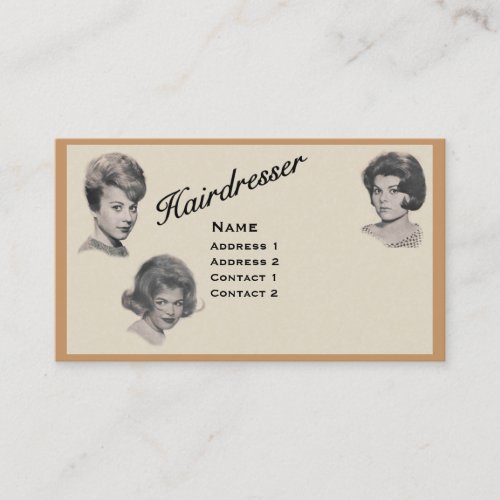 HAIRDRESSER - VERY PROFESSIONAL PROFILE CARD 2 BUSINESS CARD TEMPLATES