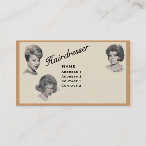 Customizable HAIRDRESSER - VERY PROFESSIONAL PROFILE CARD 2 BUSINESS CARD TEMPLATES