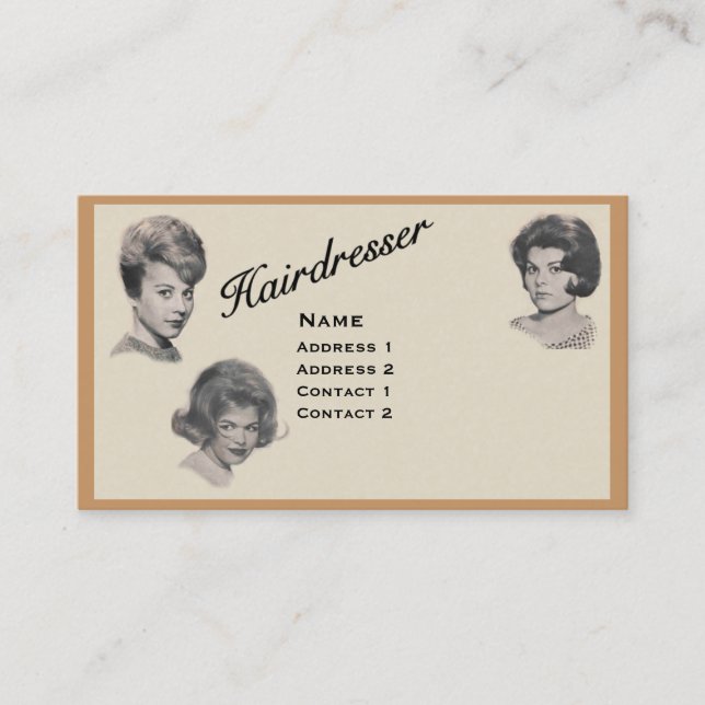 HAIRDRESSER - VERY PROFESSIONAL PROFILE CARD 2 (Front)