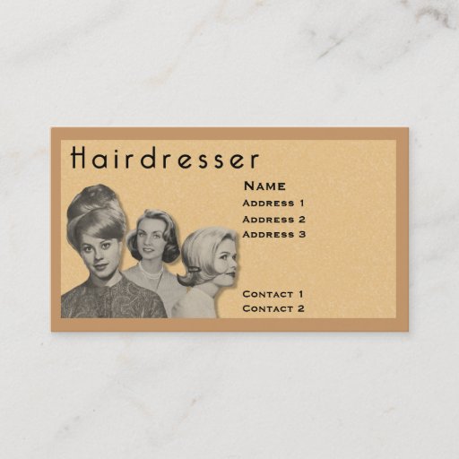 Customizable HAIRDRESSER - VERY PROFESSIONAL PROFILE CARD (2B) BUSINESS CARDS