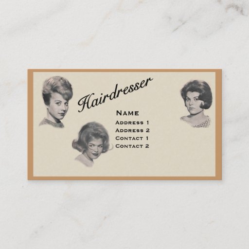 Customizable HAIRDRESSER - VERY PROFESSIONAL PROFILE CARD 3 BUSINESS CARD