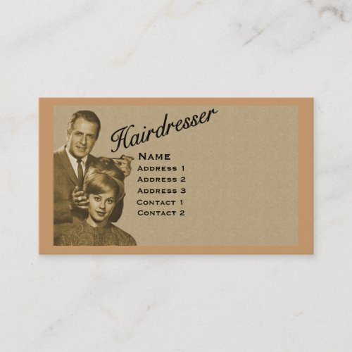 HAIRDRESSER - VERY PROFESSIONAL PROFILE CARD (3B) BUSINESS CARD