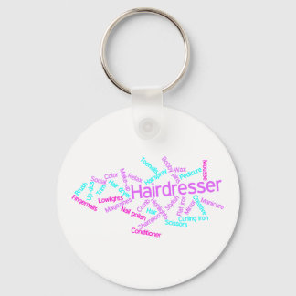 Hairdresser Word Cloud Keychain