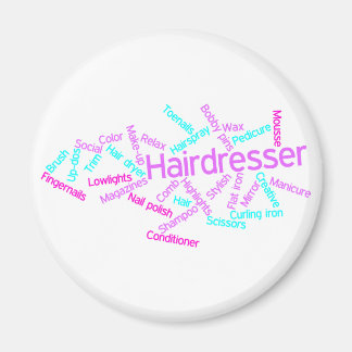 Hairdresser Word Cloud Magnet