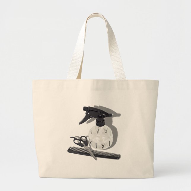 HairdresserItems060910Shadows Large Tote Bag (Front)