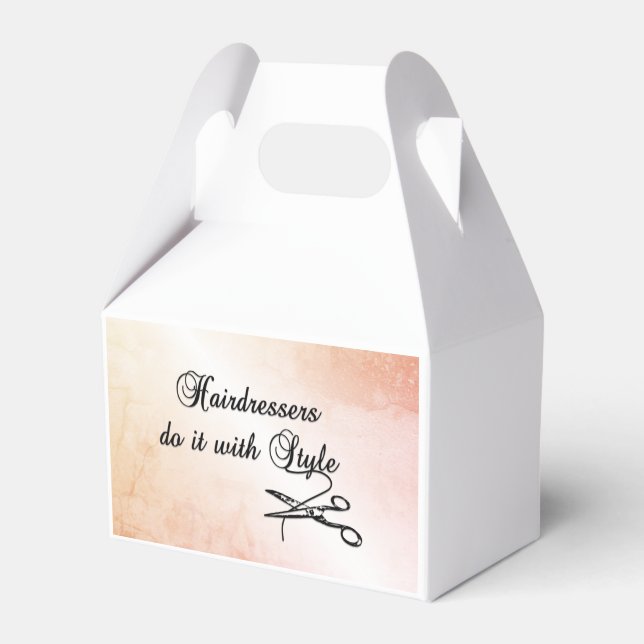 Hairdressers Do It With Style  Favor Boxes (Front Side)