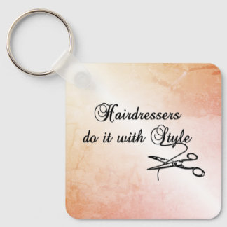 Hairdressers Do It With Style Keychain