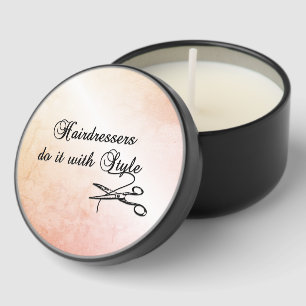 Hairdressers Do It With Style  Mini Candle Favors