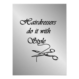 Hairdressers Do It With Style Poster