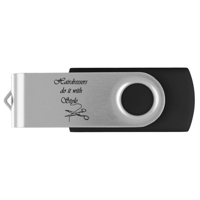 Hairdressers Do It With Style USB Flash Drive (Back)