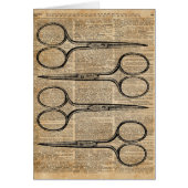 Hairdresser's Scissors Vintage Illustration (Front)