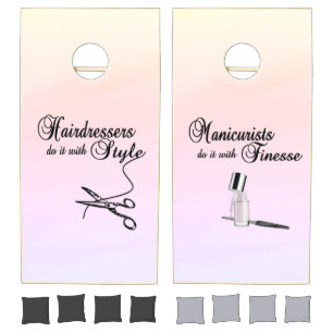 Hairdressers vs Manicurists Regulation Cornhole Set