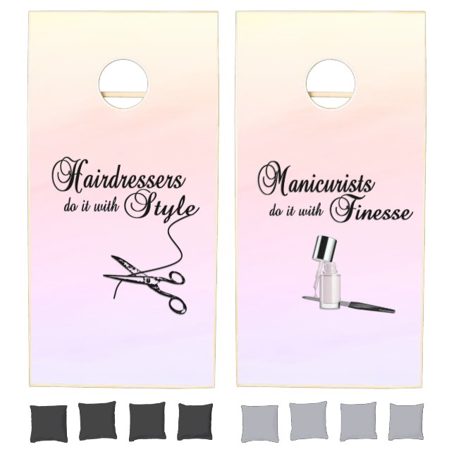 Hairdressers vs Manicurists Regulation Cornhole Set (Set)
