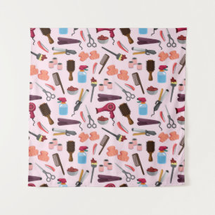 hairdressing KIT seamless pattern Tapestry