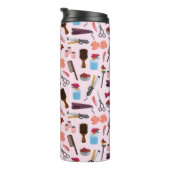 hairdressing KIT seamless pattern Thermal Tumbler (Rotated Right)