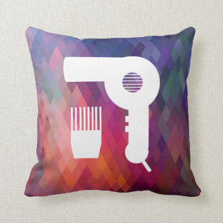 Hairdryer Brushes Pictogram Throw Pillow