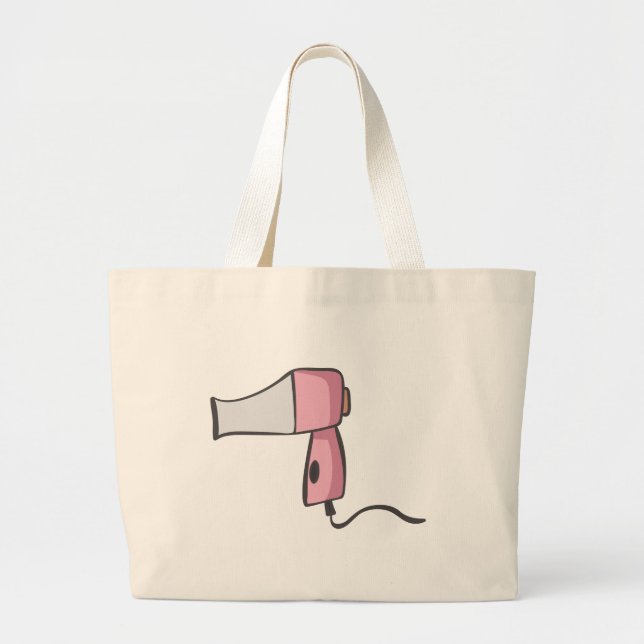 hairdryer large tote bag (Front)