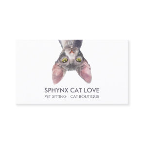 Hairless Cat Skin Care Specialist Business Card