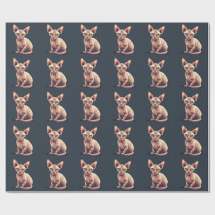 Hairless cat sphynx Christmas Wrapping Paper
