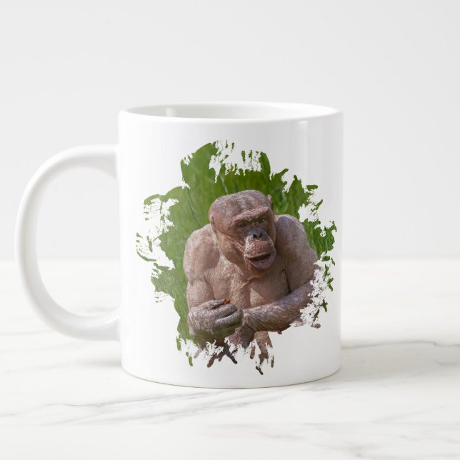 Hairless Chimpanzee Giant Coffee Mug (Left)