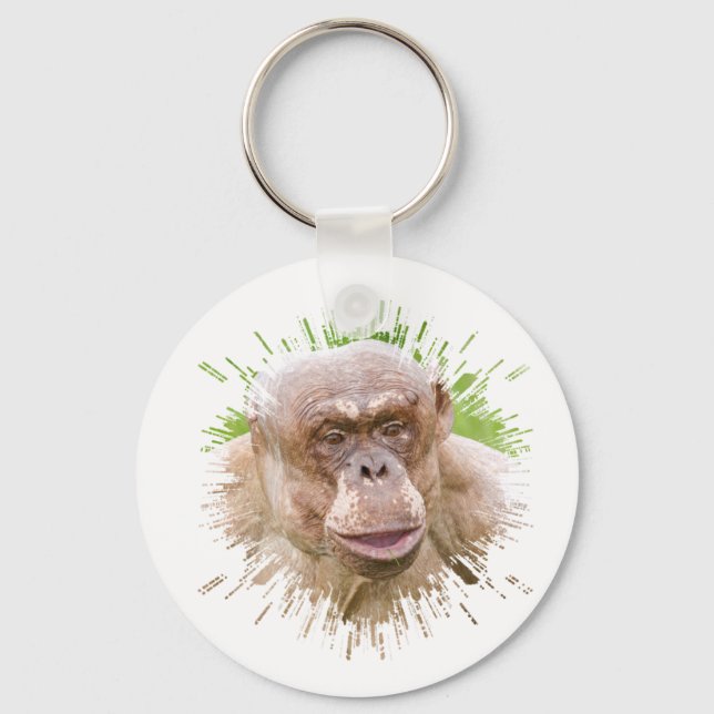 Hairless Chimpanzee Keychain (Front)
