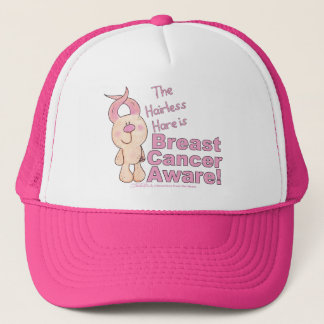 Hairless Hare is Breast Cancer Aware Trucker Hat
