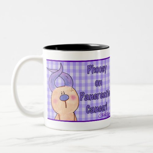 Hairless Hare Phooey on Pancreatic Cancer Two_Tone Coffee Mug