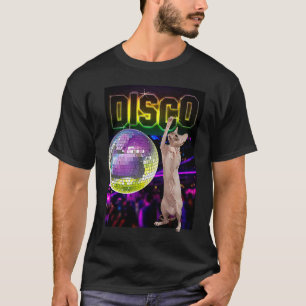Hairless Sphynx Cat at the Disco Dancing Cat T-Shirt