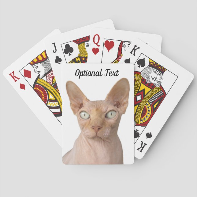 Hairless Sphynx Cat Poker Cards (Back)