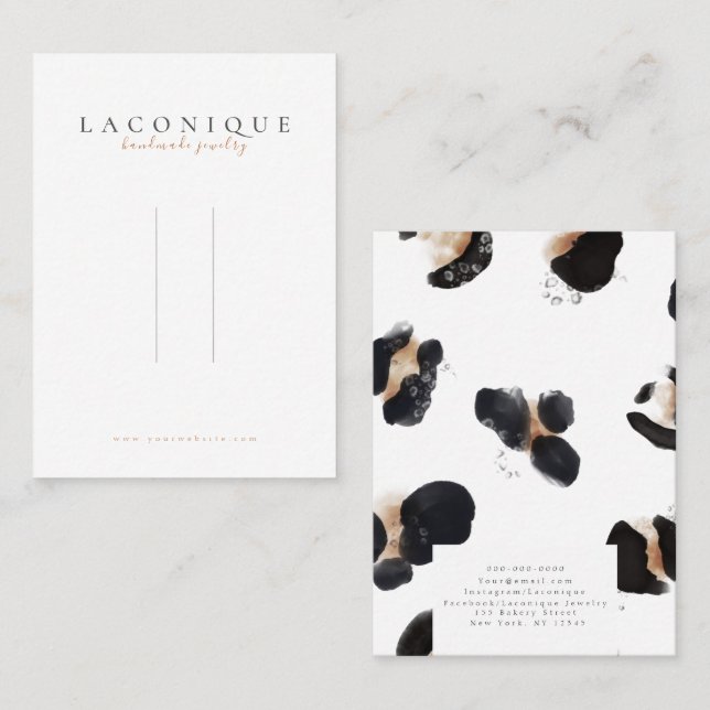 Hairpin Display | Leopard print | Watercolor Busin Business Card (Front/Back)