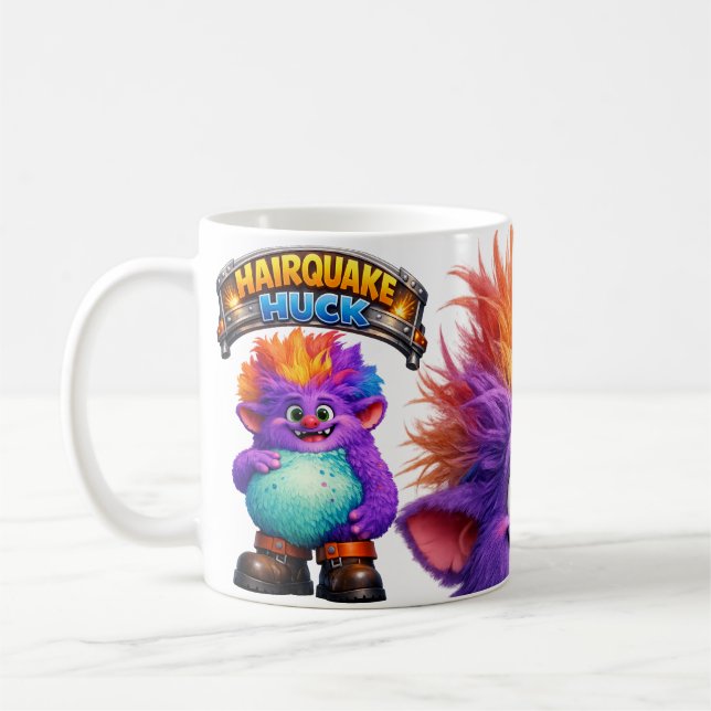 Hairquake Funny Monster  Coffee Mug (Left)