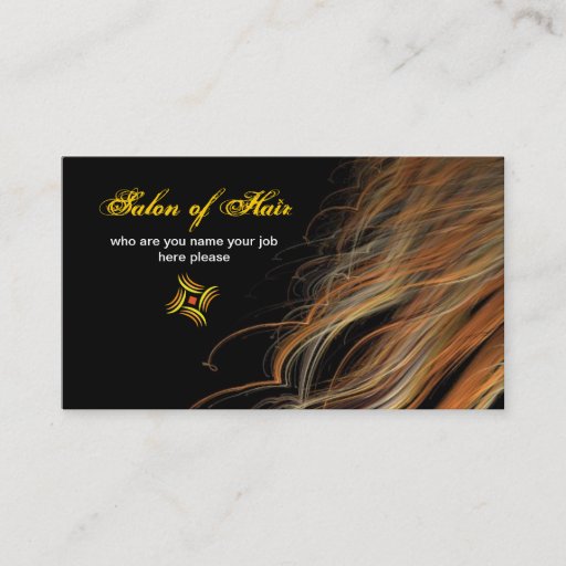 Customizable hairs business card