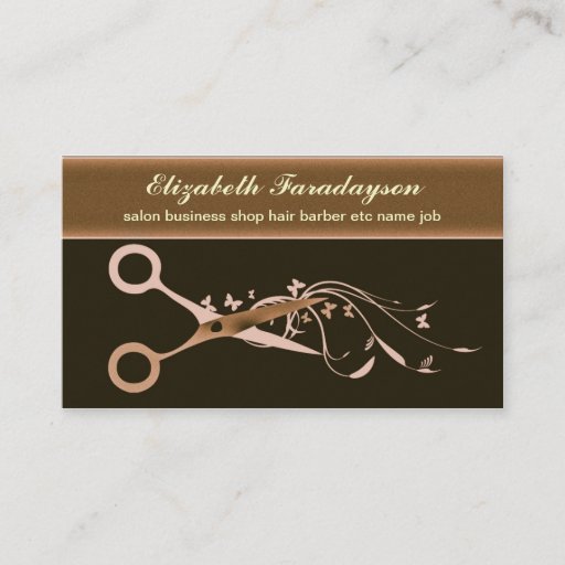 Customizable hairs business card
