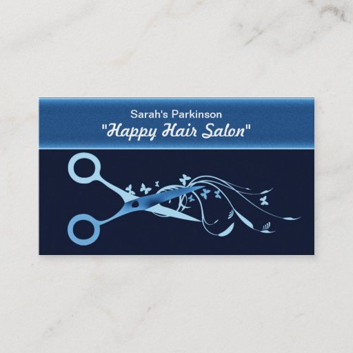 Customizable hairs scissors business cards