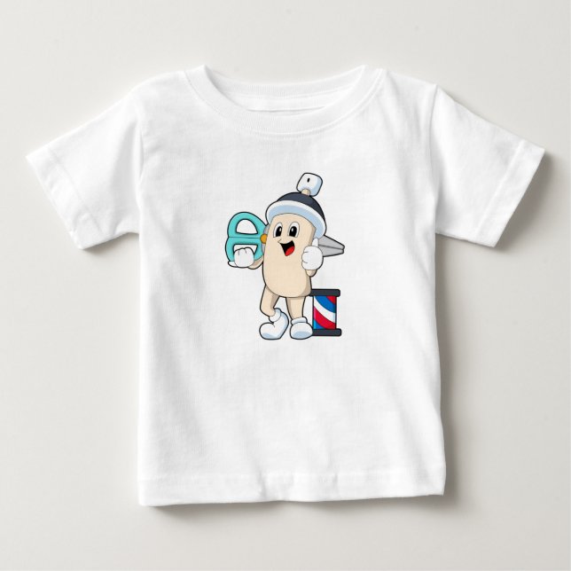 Hairspray as Hairdresser with Scissors Baby T-Shirt (Front)