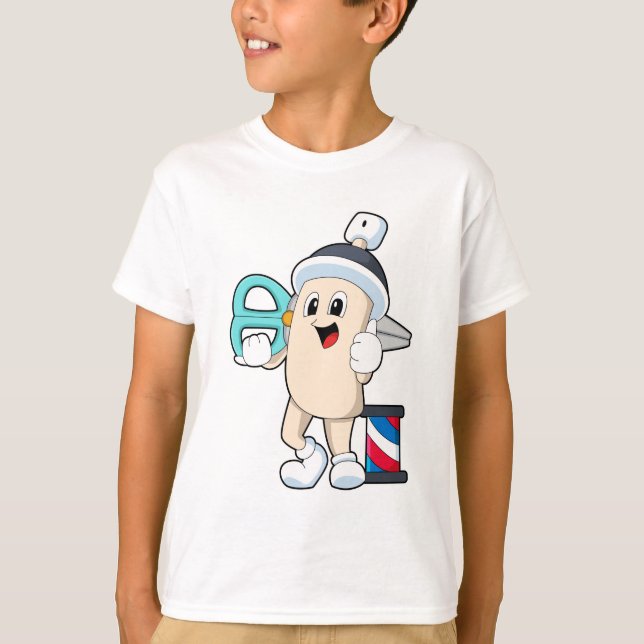 Hairspray as Hairdresser with Scissors T-Shirt (Front)