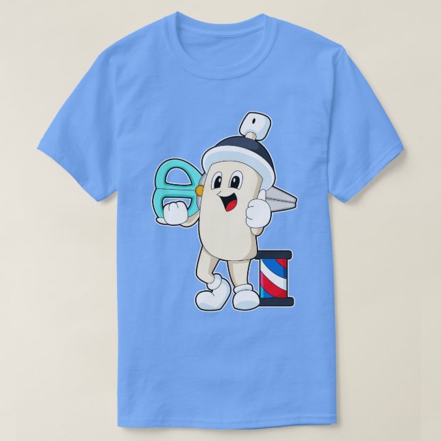 Hairspray As Hairdresser With Scissors  T-Shirt (Design Front)