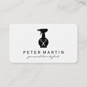 Hairspray Bottle and Shears Business Card