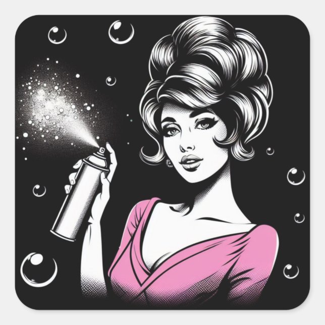 Hairspray Queen Square Sticker (Front)