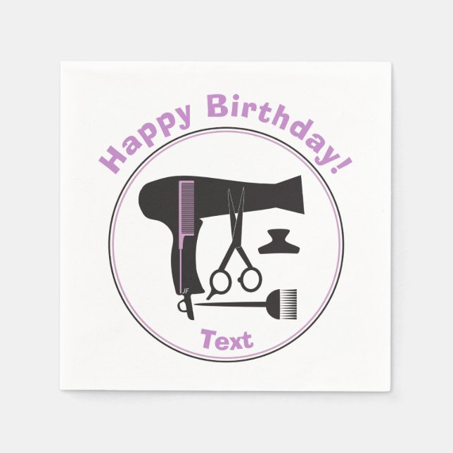 Hairstyle tools paper napkins (Front)