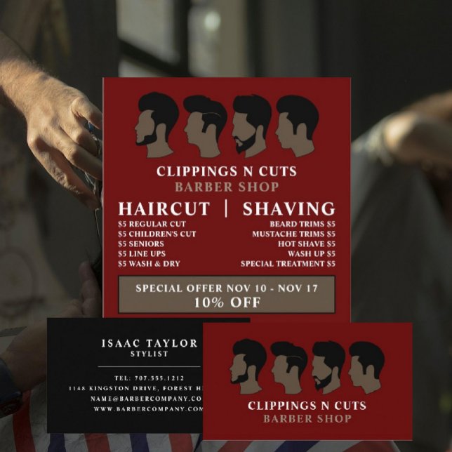 Hairstyles, Men's Barbers Advertising Flyer (Creator Uploaded)